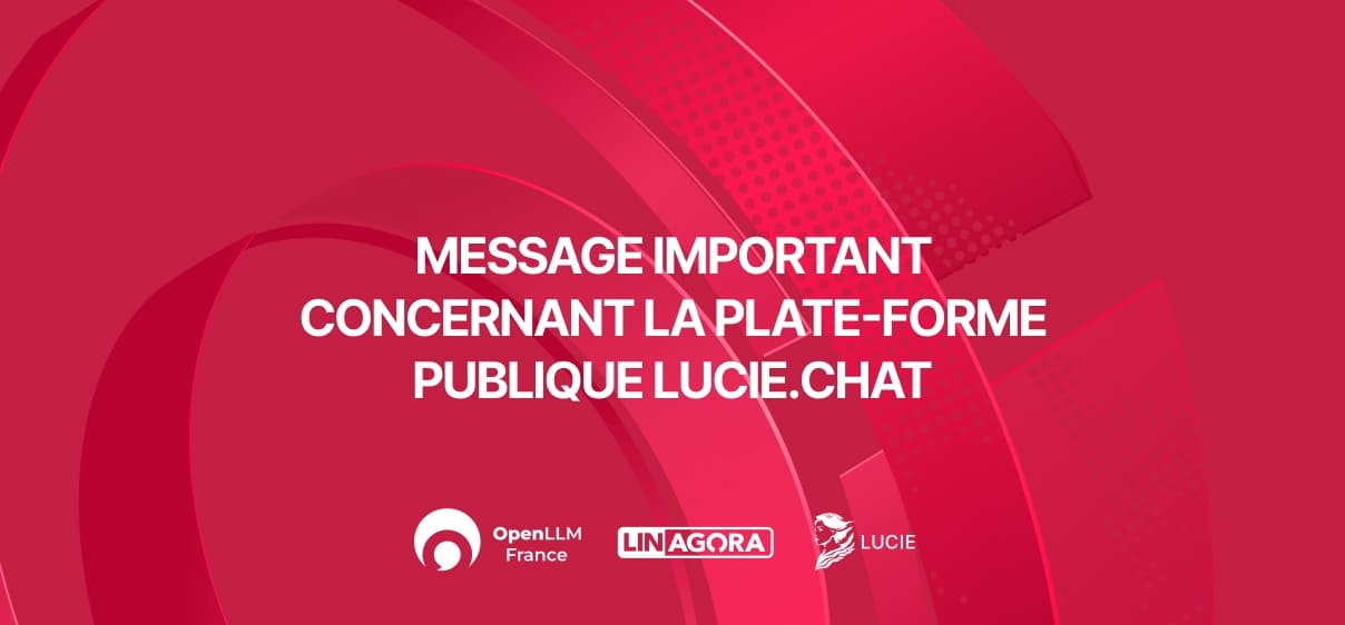 Message important concernant la plate-forme publique lucie.chat