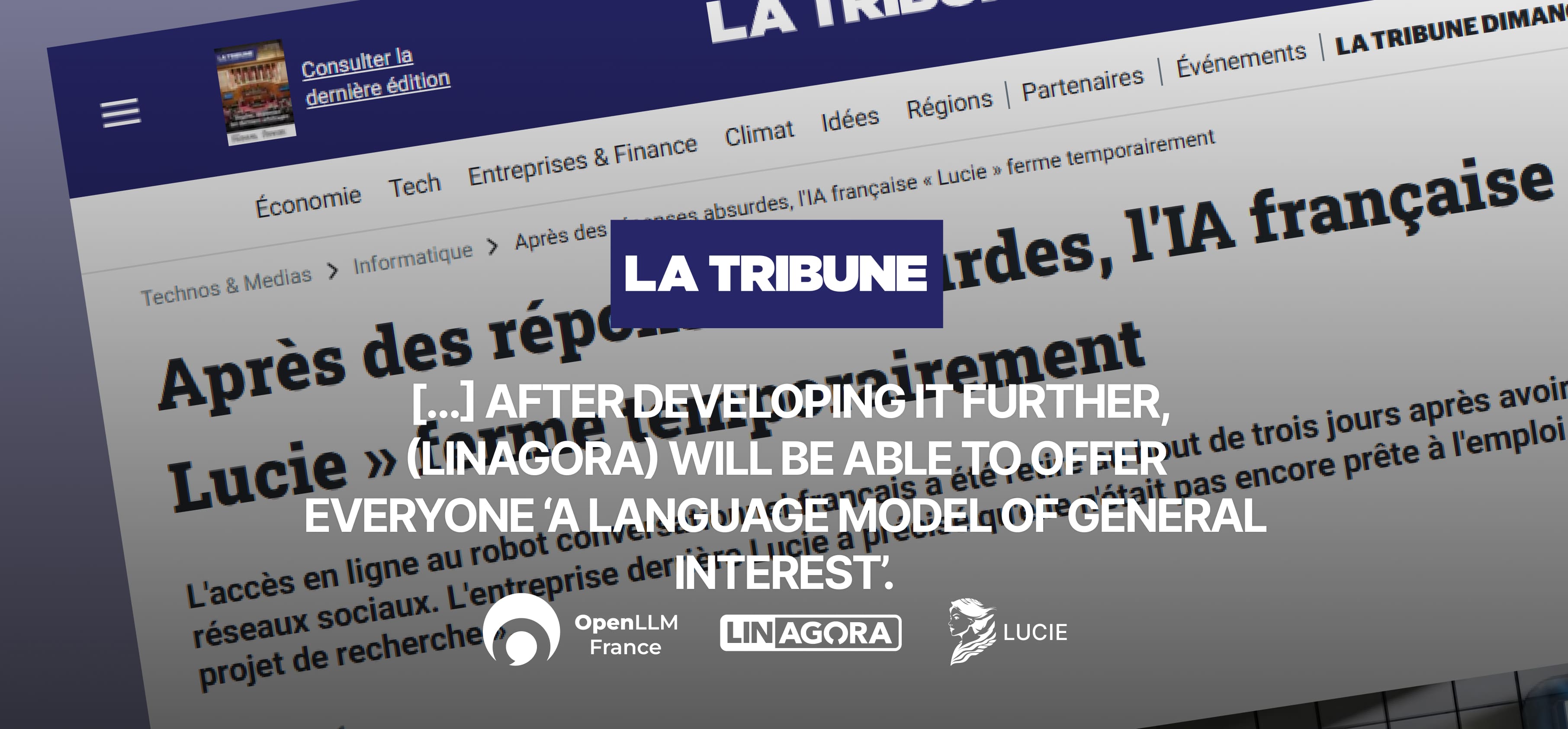 LUCIE: Promise on data transparency ... La Tribune