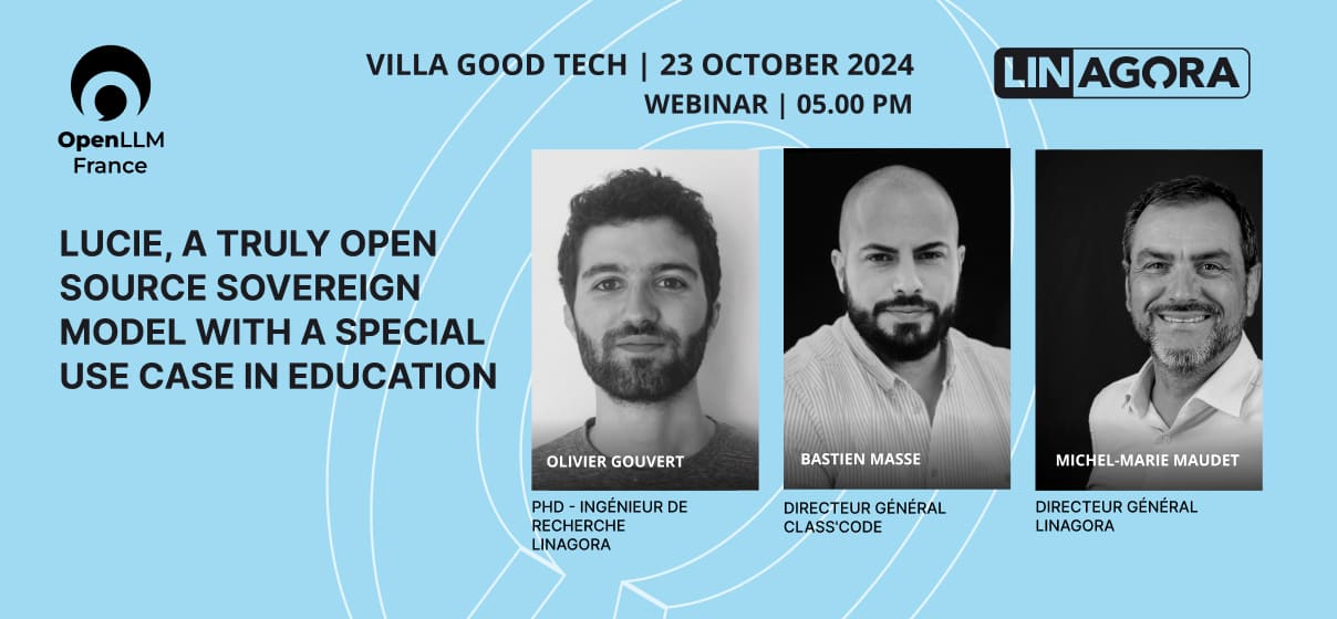 WEBINAR ALERT - OpenLLM France and LUCIE