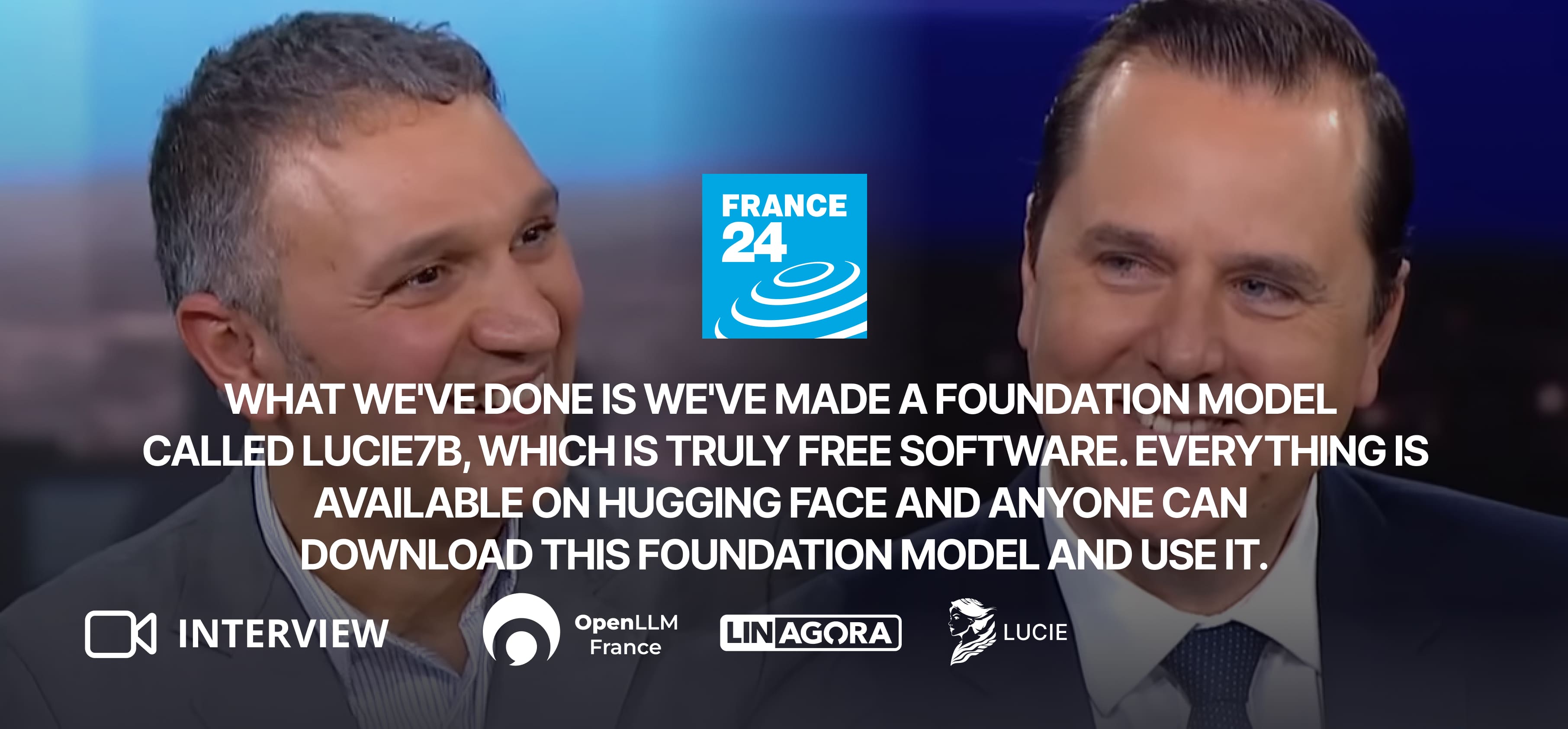 Alexandre Zapolsky is on France 24 to answer about the development of LUCIE AI