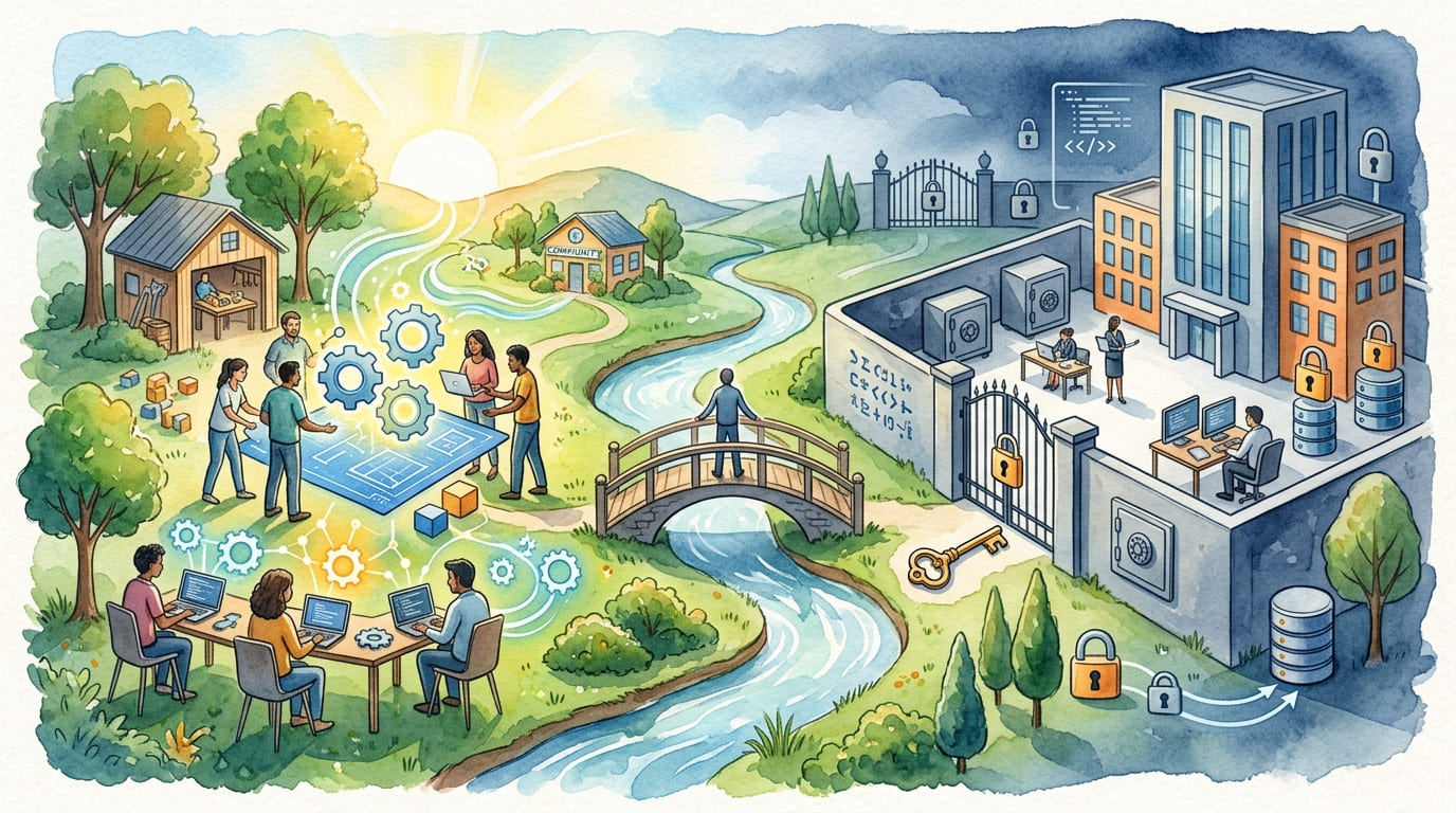 What is the main difference between open-source and proprietary software?